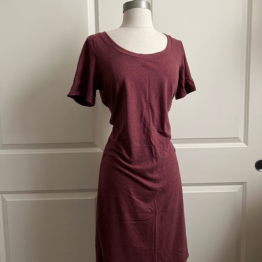 Socialite Burgundy Shirt Dress